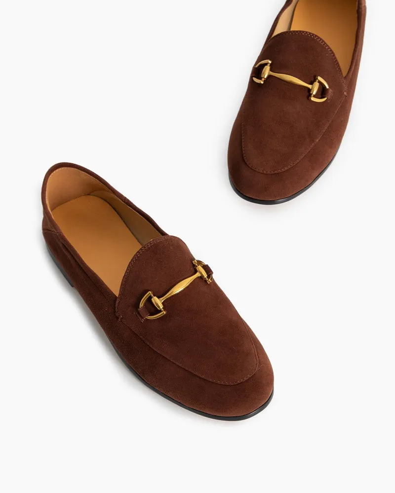 Alina Urban Elegance Suede Flat Loafers