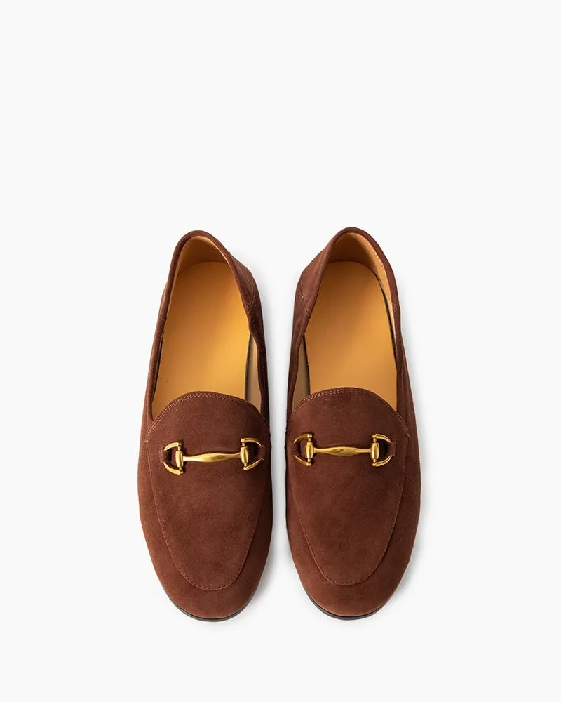 Alina Urban Elegance Suede Flat Loafers