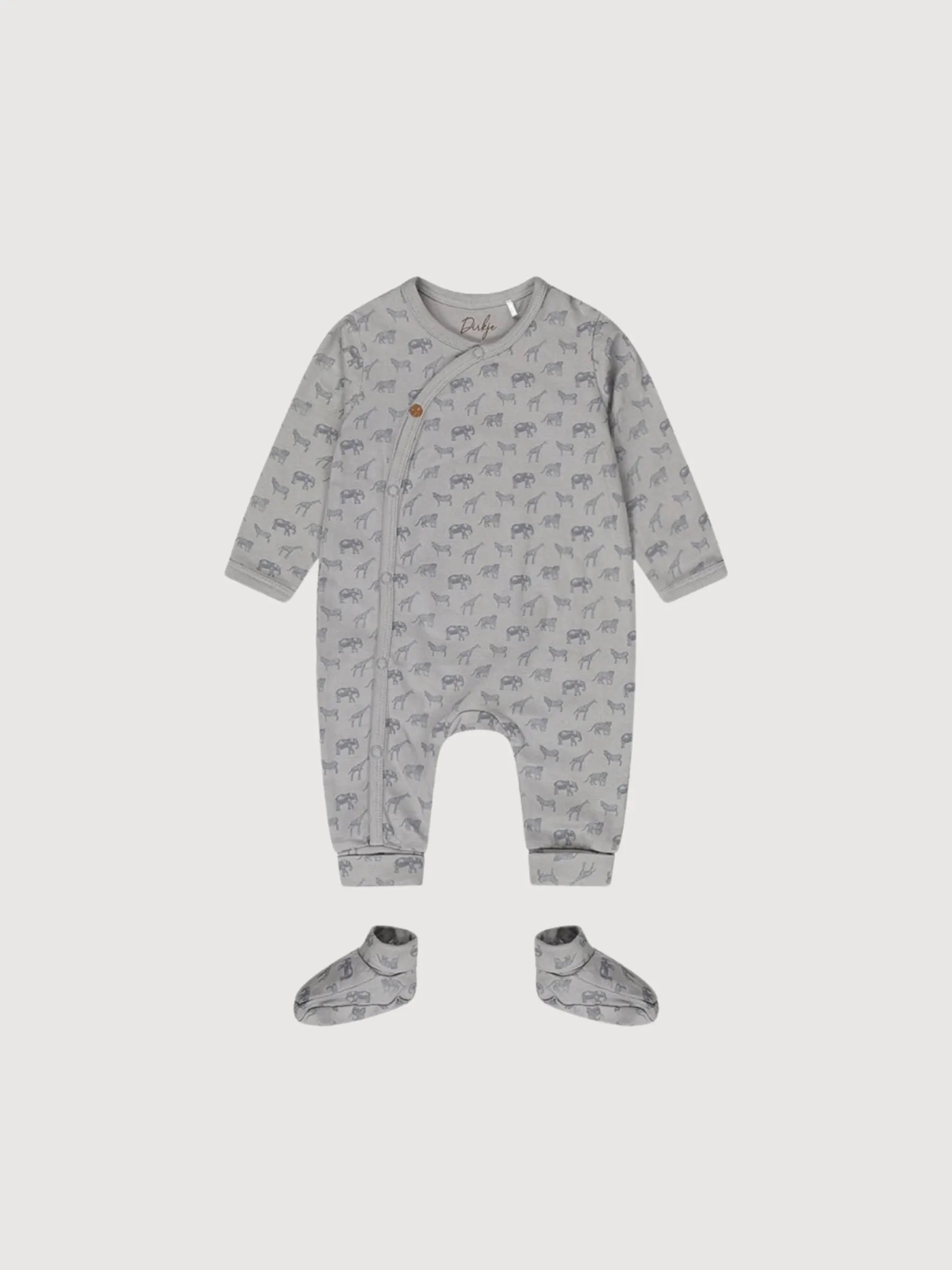 Babysuit   Booties Boys Light Faded Blue | Dirkje