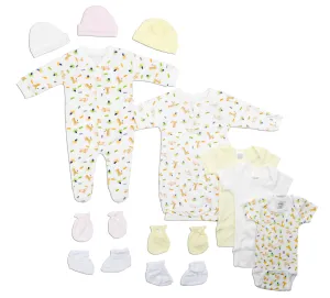 Bambini Newborn Baby Girls 12 Pc Layette Baby Shower Gift Set