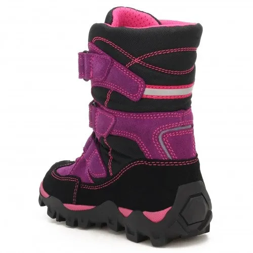 Bartek Girls' Black and Pink Prophylactic Snow Boots | 94646003