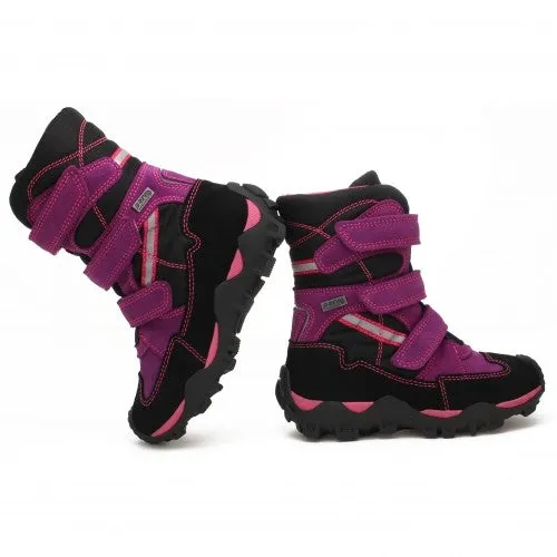 Bartek Girls' Black and Pink Prophylactic Snow Boots | 94646003