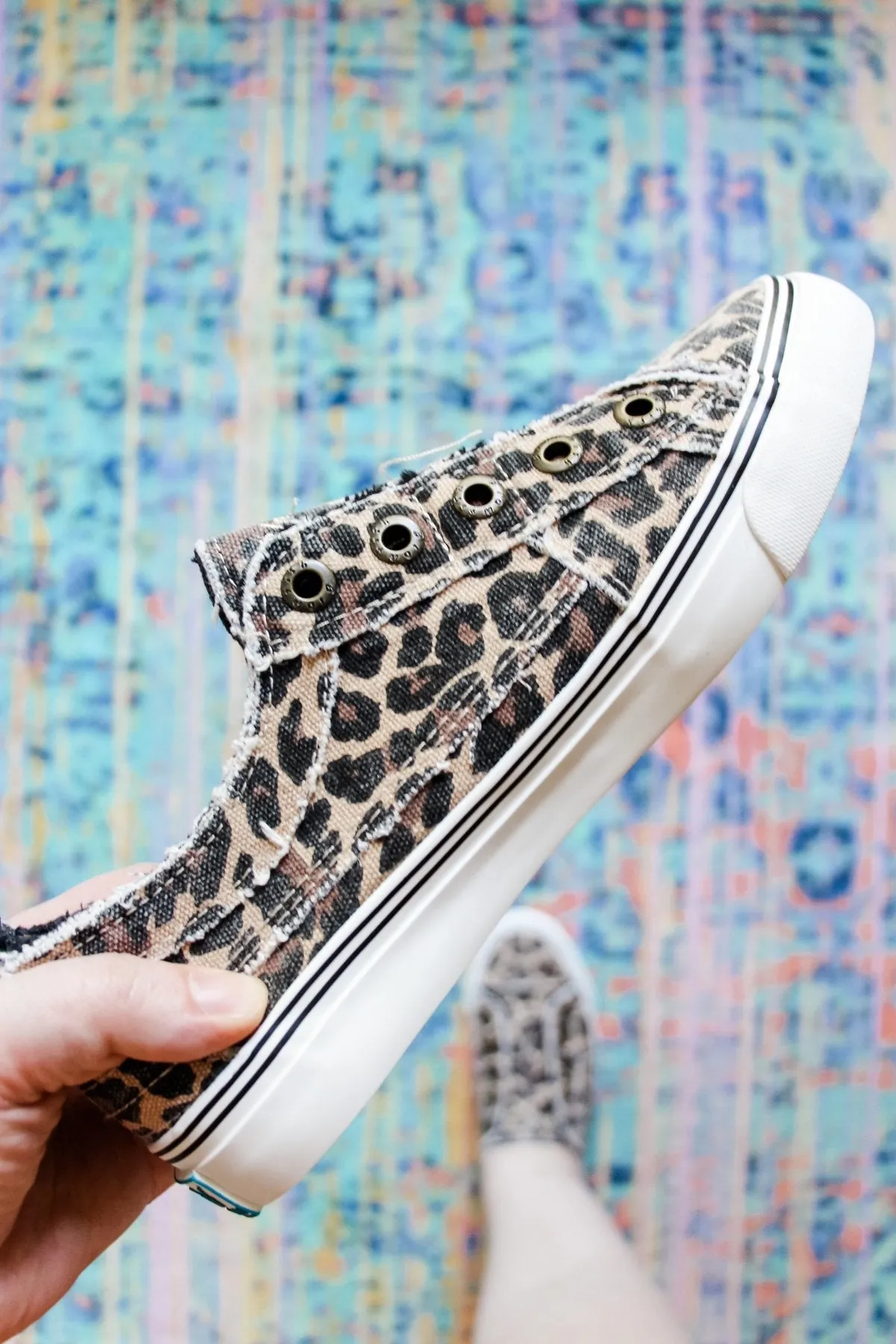 Blowfish Malibu Play Natural Jumbo Kitty Slip On Rounded Toe Comfort Sneakers