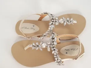 Bridal Sandals with Full Crystal Design