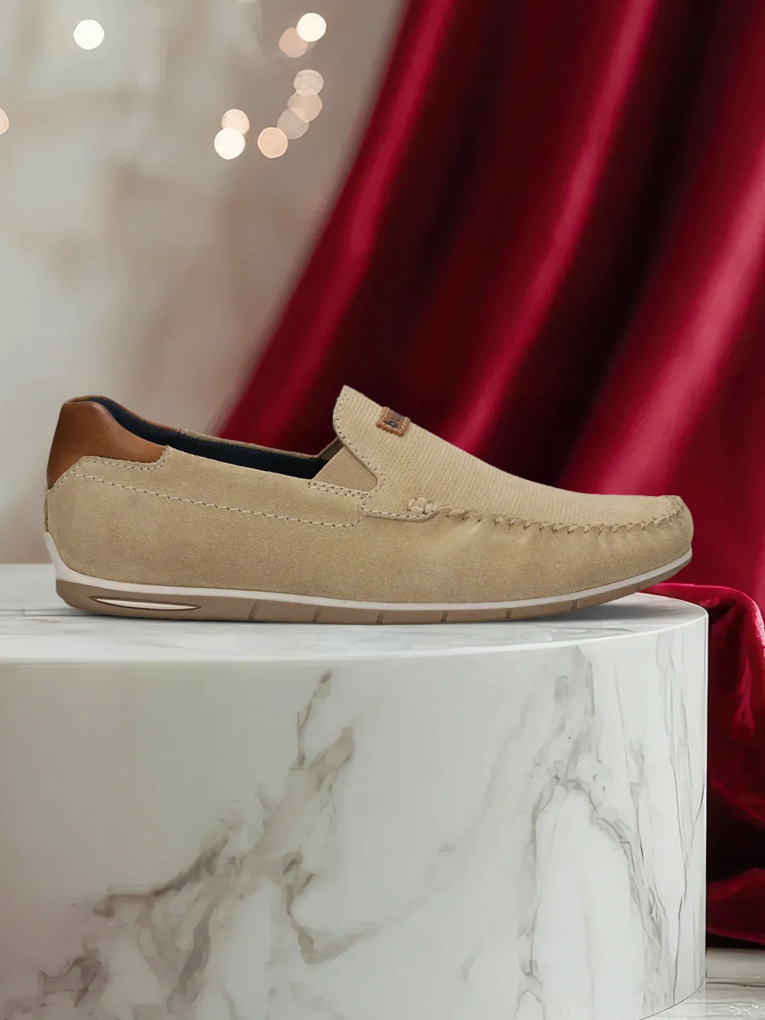 bugatti Sand Premium Leather Slip On