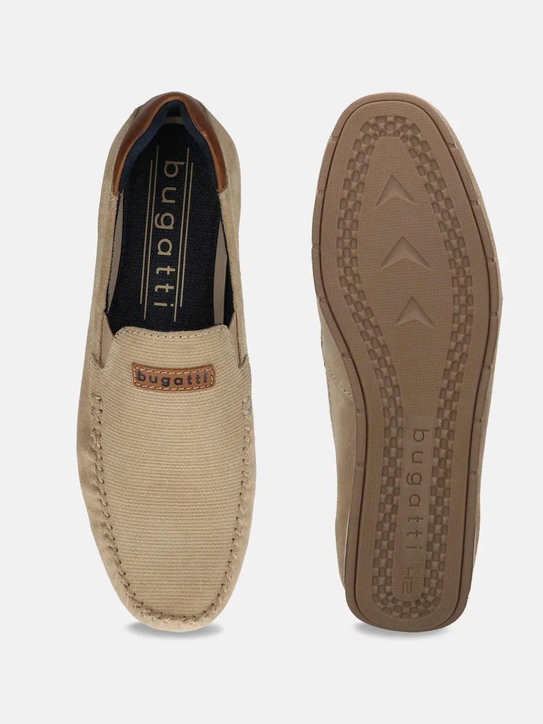 bugatti Sand Premium Leather Slip On