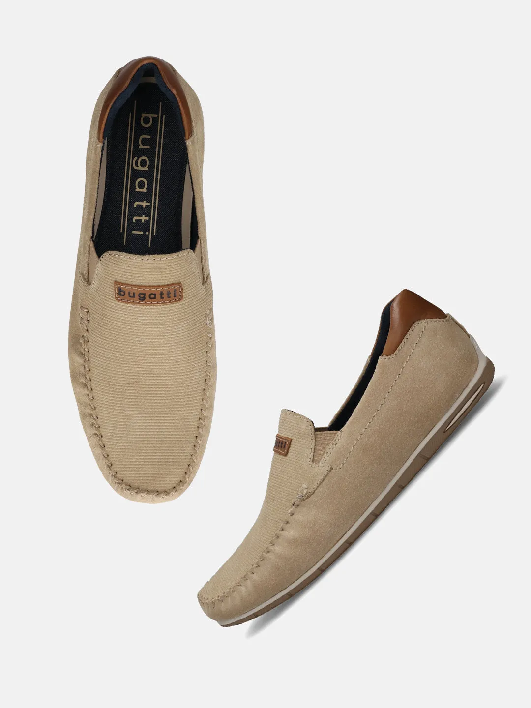 bugatti Sand Premium Leather Slip On