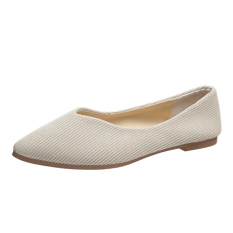 Casual Pointed Toe Flat Peas Shoes