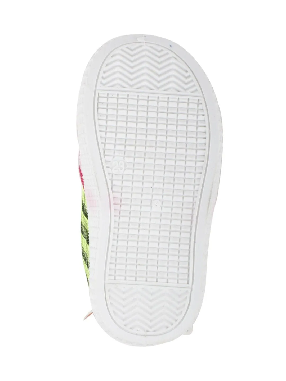 Cheerful Smiley Face Bright Pink and Green Shoes for Girls