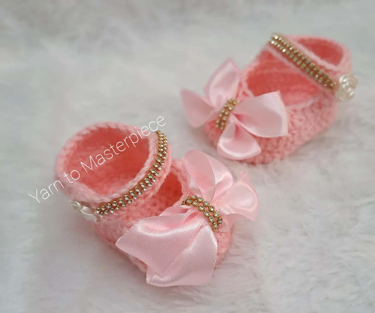 Crochet handmade baby shoes/ Crochet baby girl booties
