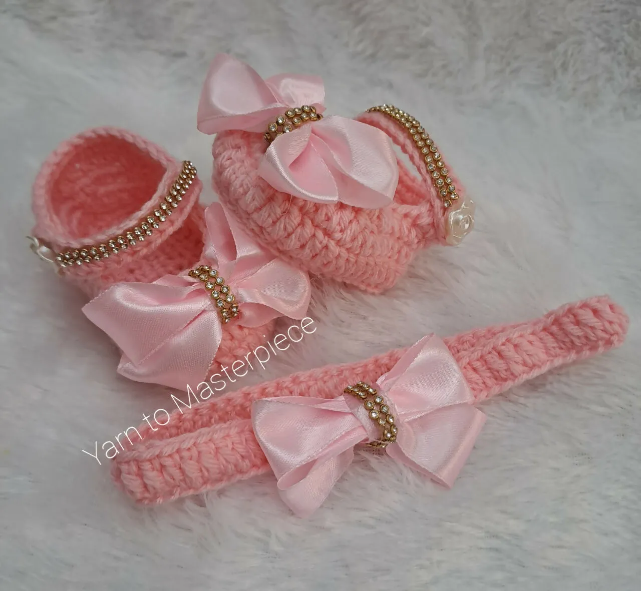 Crochet handmade baby shoes/ Crochet baby girl booties