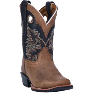 Dan Post Kids Boys Rascal Cowboy Boots Leather Aged Bark
