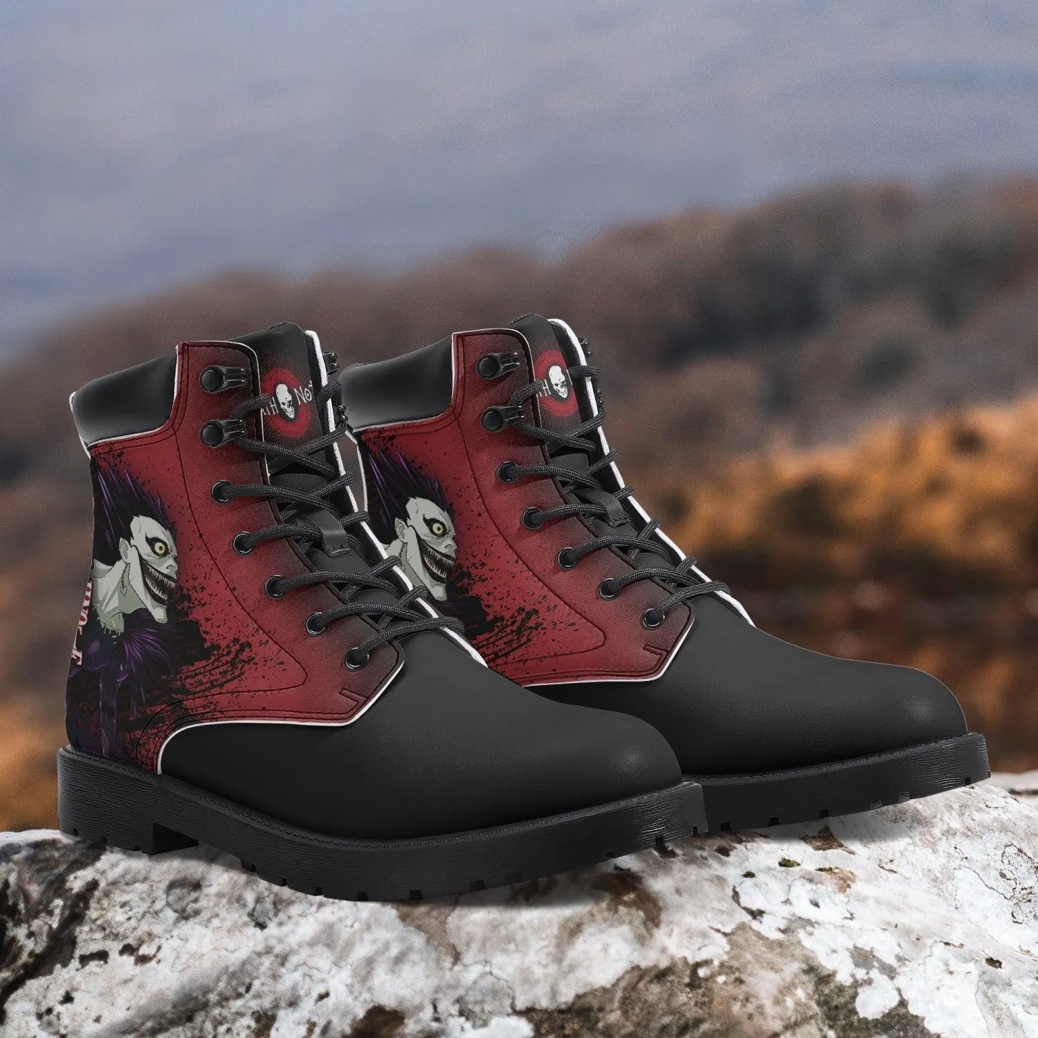 Death Note Ryuk Red Black Boots Anime Shoes