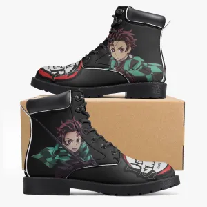 Demon Slayer Tanjiro Kamado Casual Leather Boots Anime Shoes