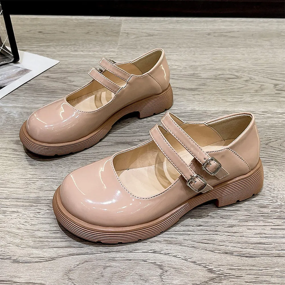 Designer Double Buckle Shoes