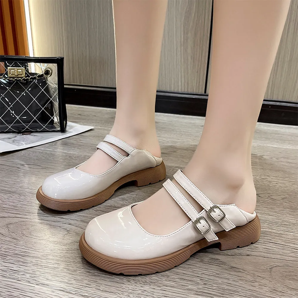 Designer Double Buckle Shoes