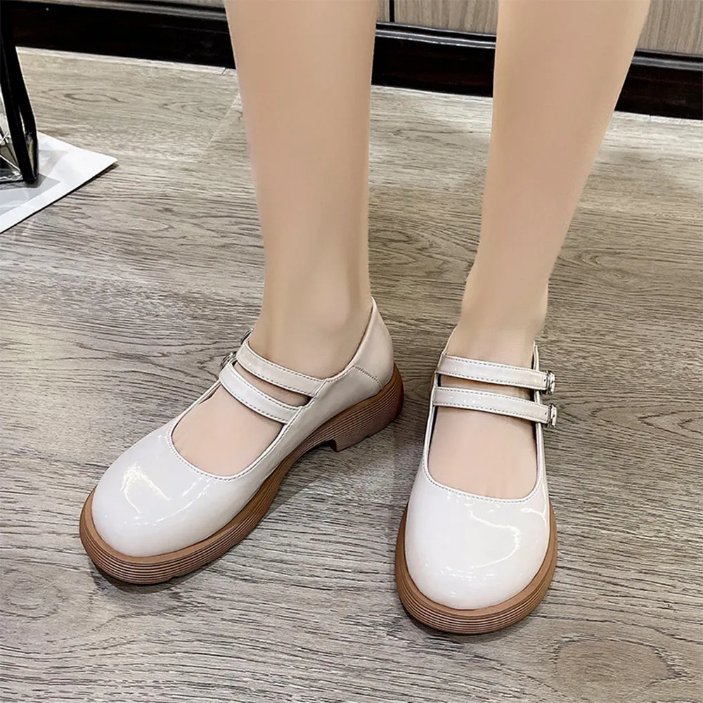 Designer Double Buckle Shoes