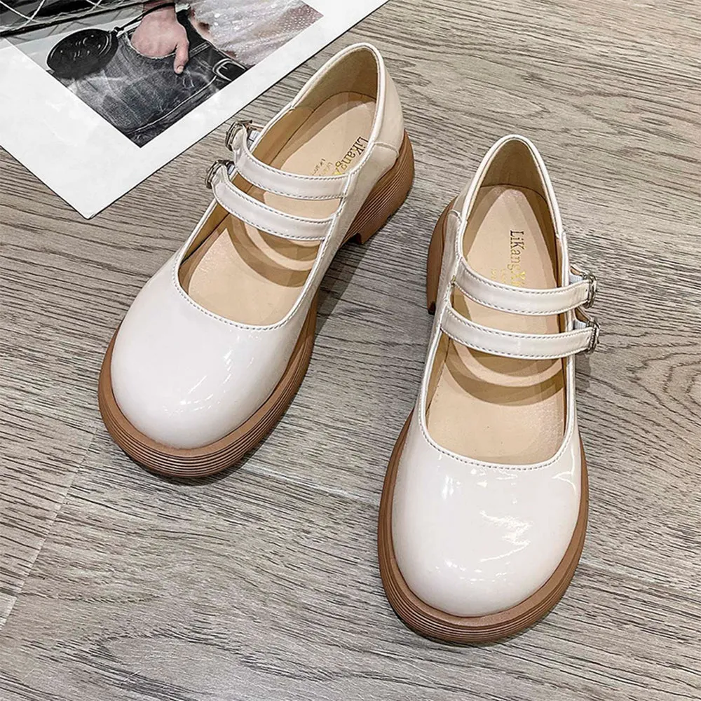 Designer Double Buckle Shoes
