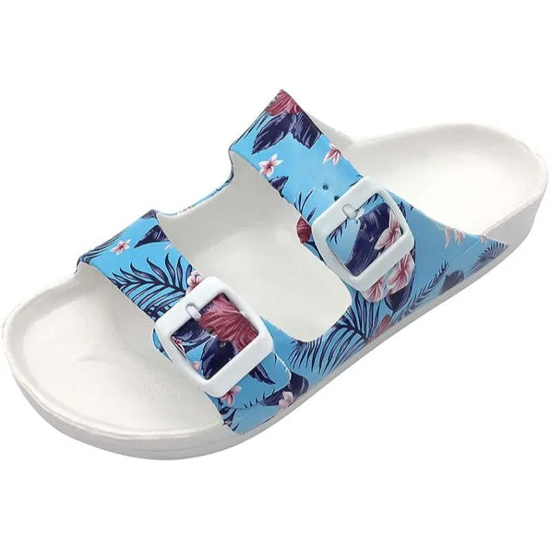 Double Buckle Adjustable Comfort Flat Sandals