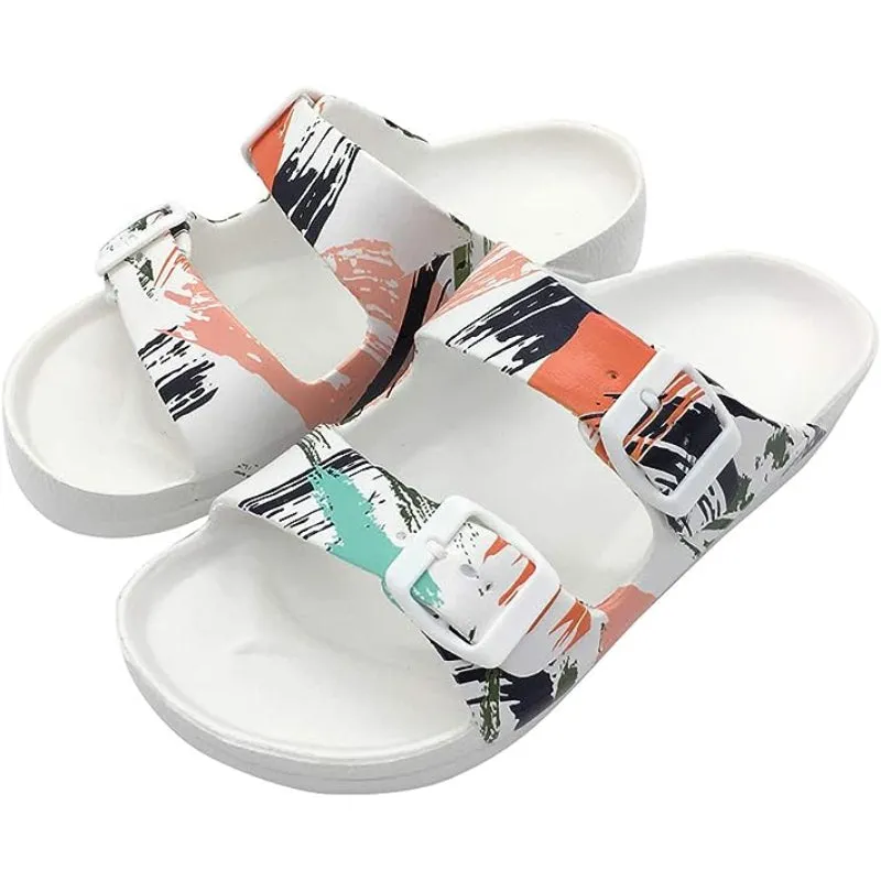 Double Buckle Adjustable Comfort Flat Sandals