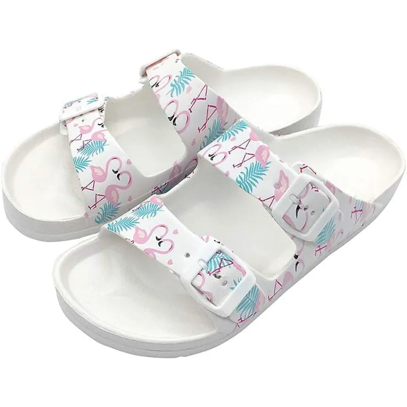 Double Buckle Adjustable Comfort Flat Sandals