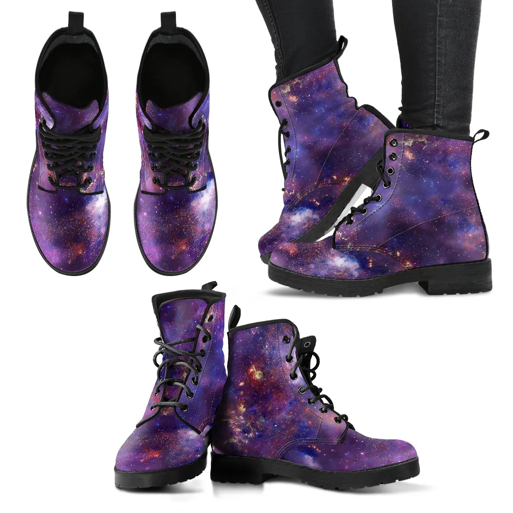 ECO-Leather Galaxy Boots Women's Vegan Leather Combat Boots