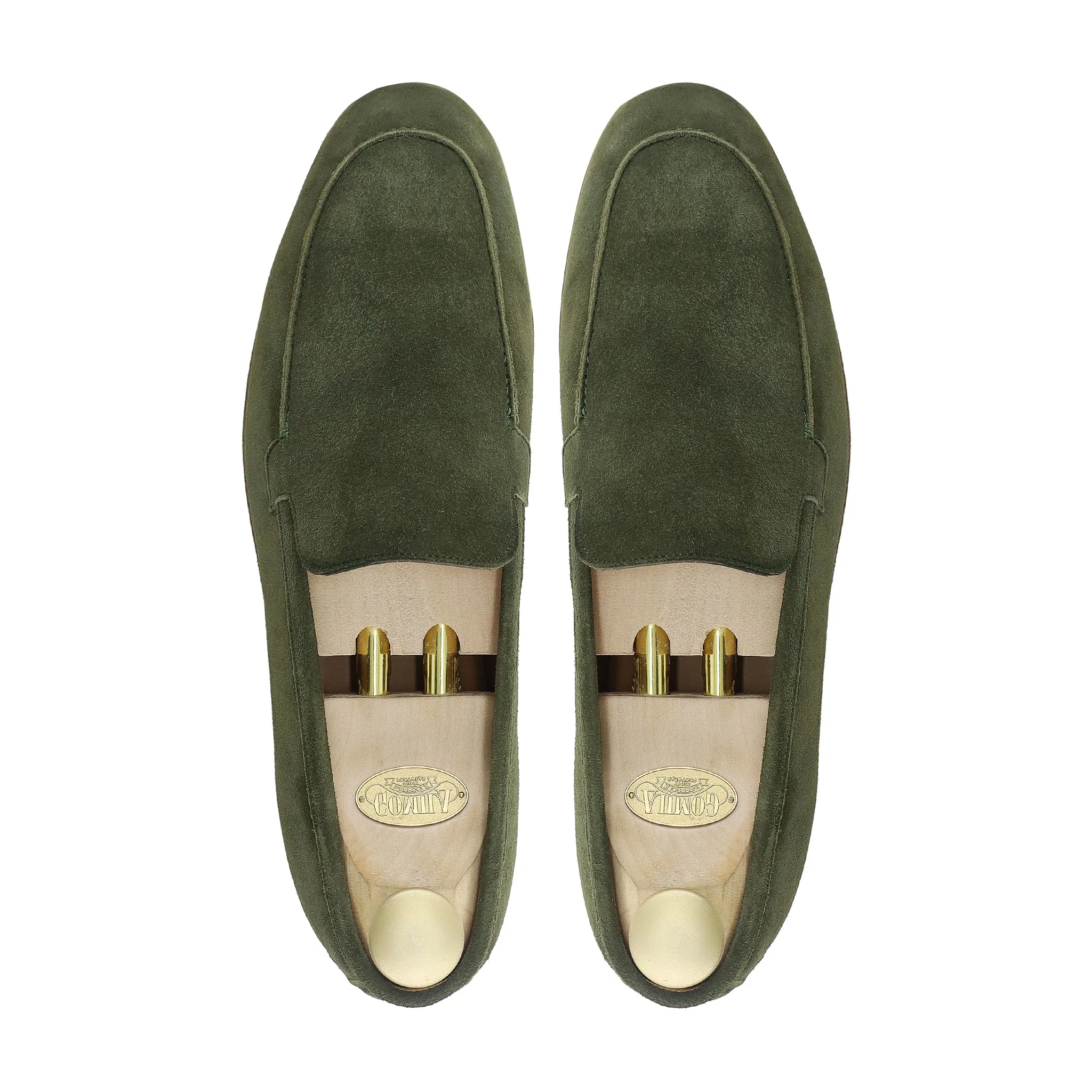 Elbert - Men's Olive Green Suede Loafer