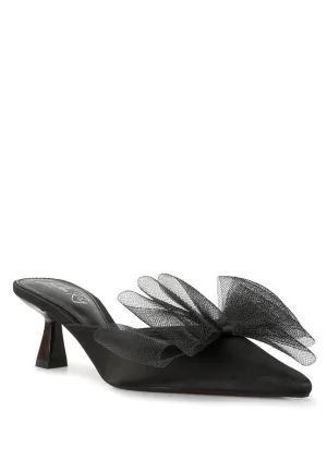 Elegance Unveiled Organza Bow Mules