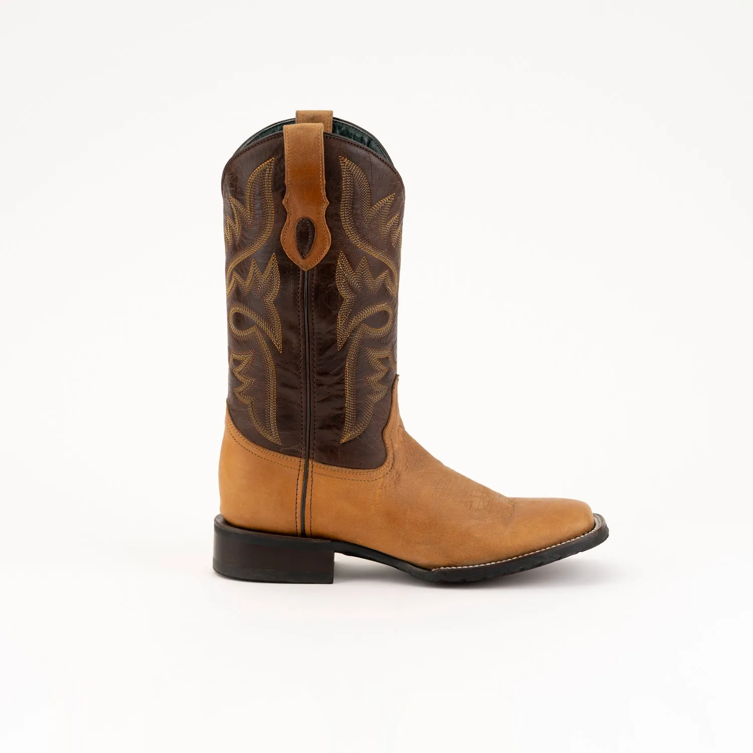 Ferrini Mens Tan Leather Kingston S-Toe Cowboy Boots