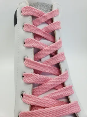 Flat Solid Shoelaces - Pink