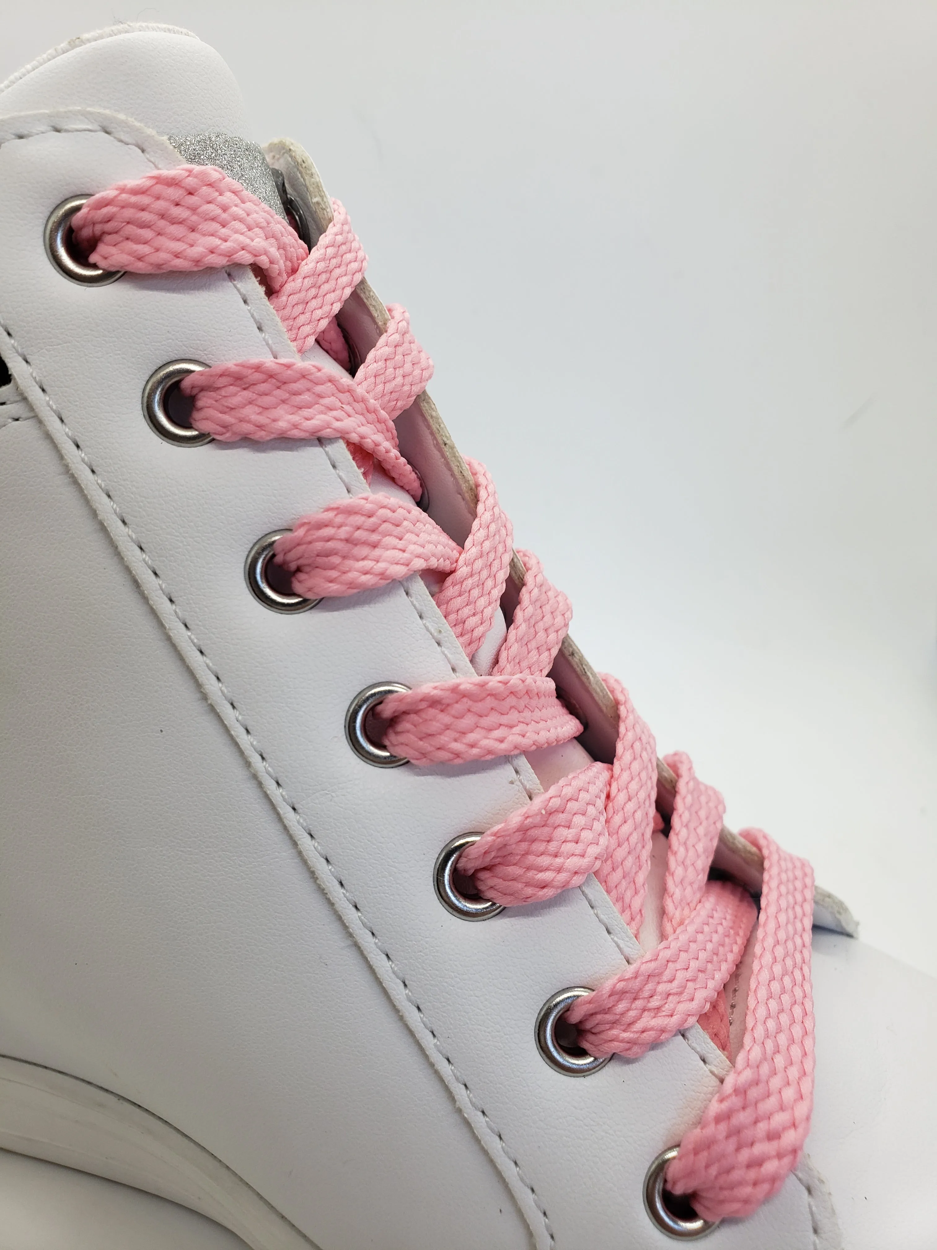 Flat Solid Shoelaces - Pink