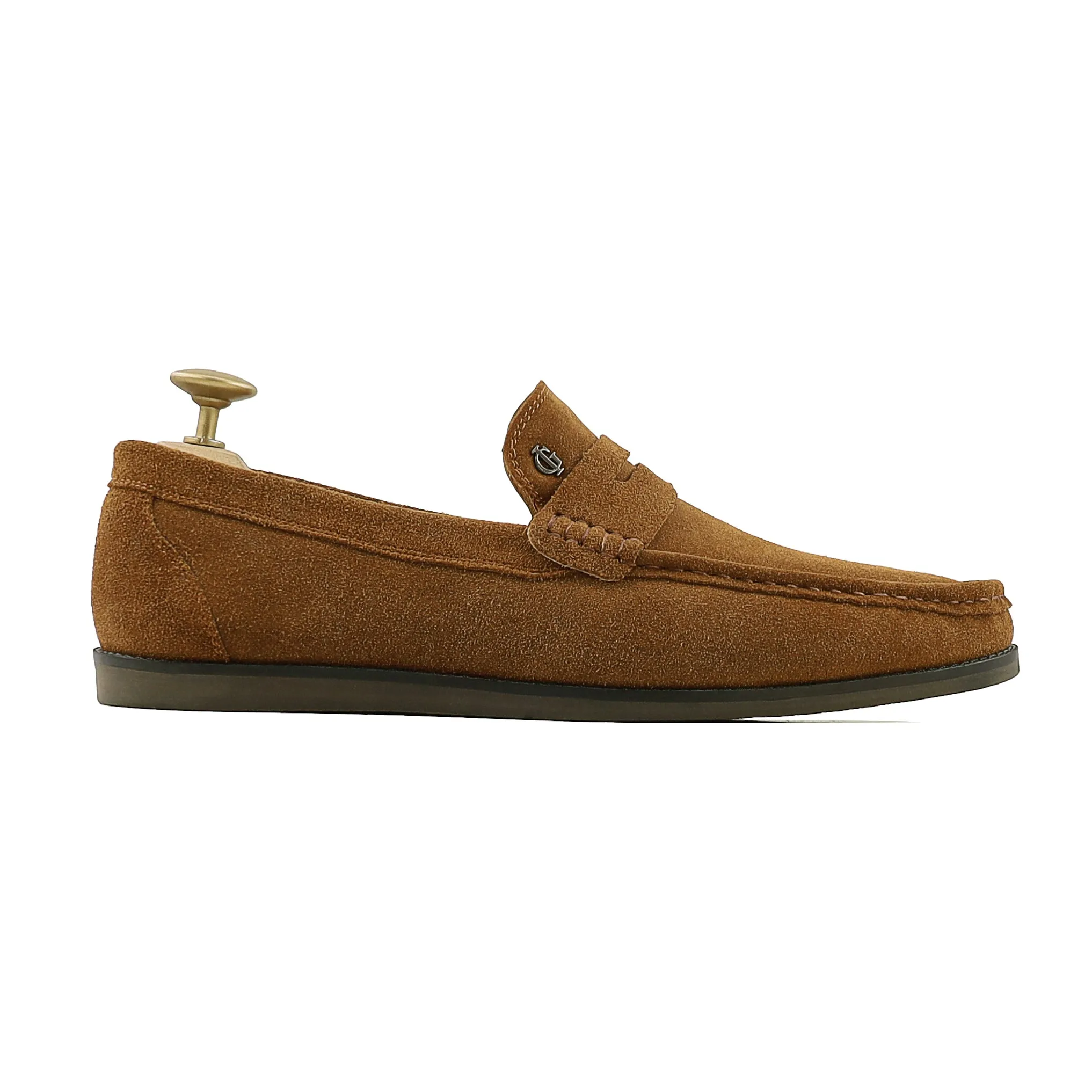 Fronzay - Men's Cognac Suede Loafer