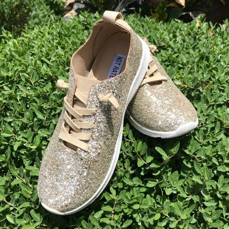 Gold Glitter Mayo Easy Slip on Sneaker