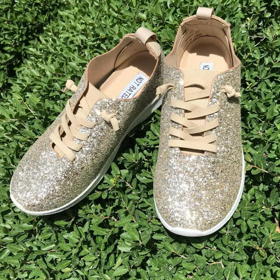 Gold Glitter Mayo Easy Slip on Sneaker
