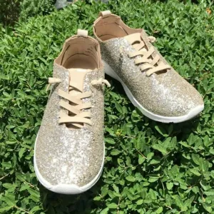 Gold Glitter Mayo Easy Slip on Sneaker