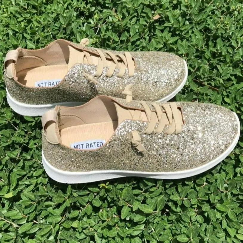 Gold Glitter Mayo Easy Slip on Sneaker