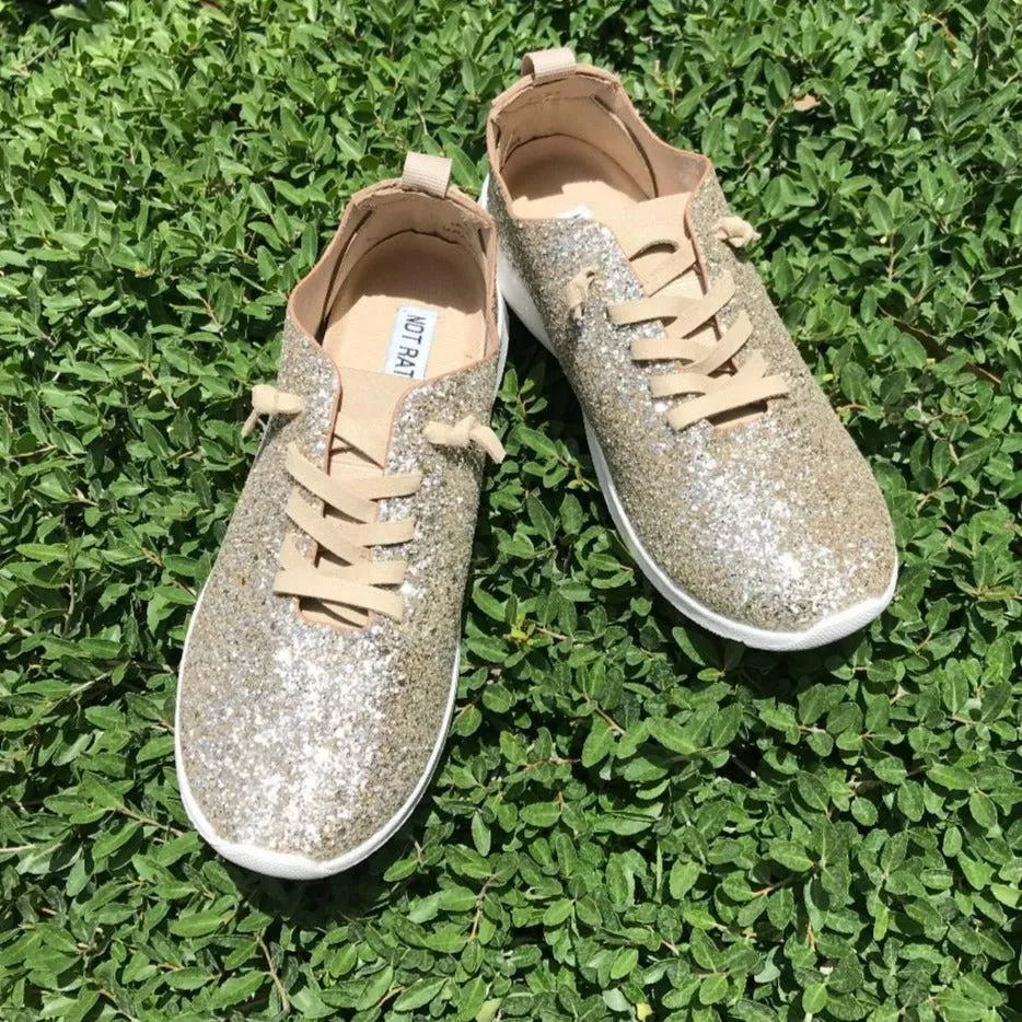 Gold Glitter Mayo Easy Slip on Sneaker