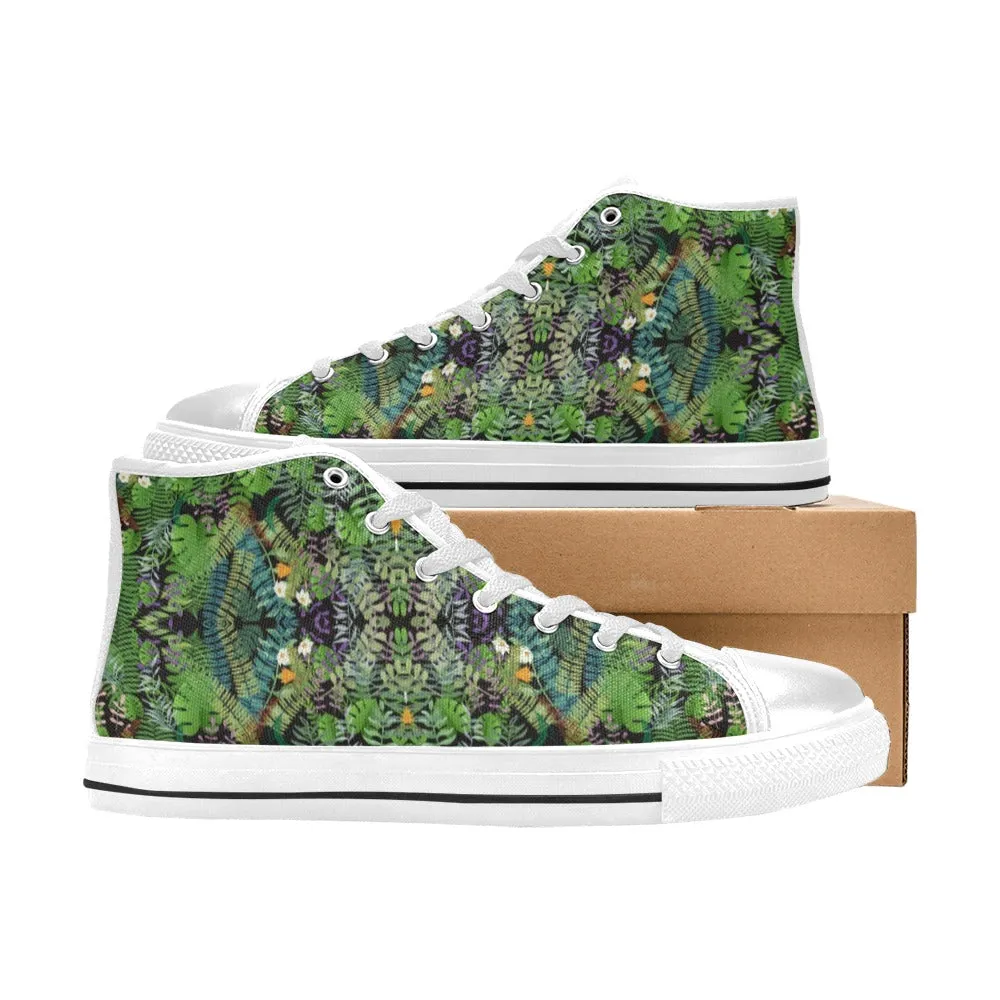 Graphic Jungle High Top Women's Shoes