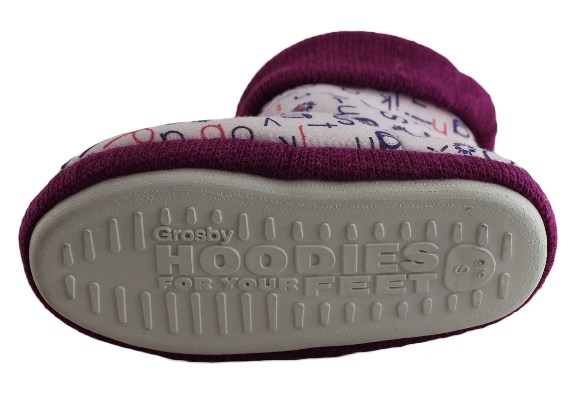 Grosby Hoodie Alpha Girl Kids Bootie Slippers