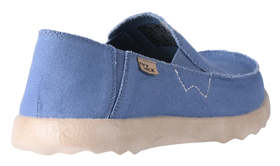 Kickback Mens Couch 2.0 Slip On Canvas Shoes - Mid Blue