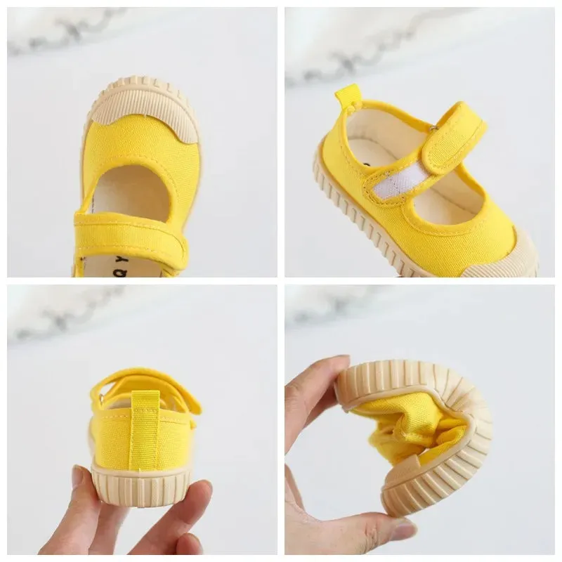 Kids Canvas Shoes Boys Girls Baby Sneakers Breathable Lightweight Soft Non-slip Boys Girls Canvas Shoes Children Casual Shoes