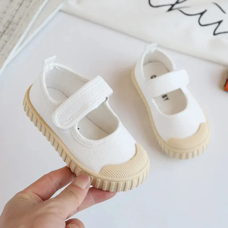 Kids Canvas Shoes Boys Girls Baby Sneakers Breathable Lightweight Soft Non-slip Boys Girls Canvas Shoes Children Casual Shoes