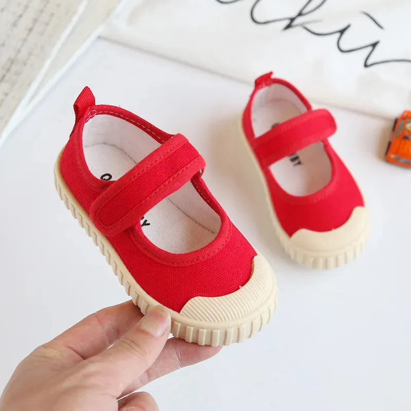 Kids Canvas Shoes Boys Girls Baby Sneakers Breathable Lightweight Soft Non-slip Boys Girls Canvas Shoes Children Casual Shoes
