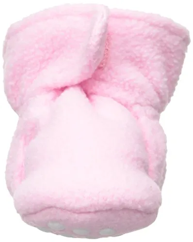 Luvable Friends Unisex Baby Cozy Fleece Booties, Light Pink, 0-6 Months US