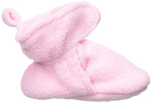Luvable Friends Unisex Baby Cozy Fleece Booties, Light Pink, 0-6 Months US