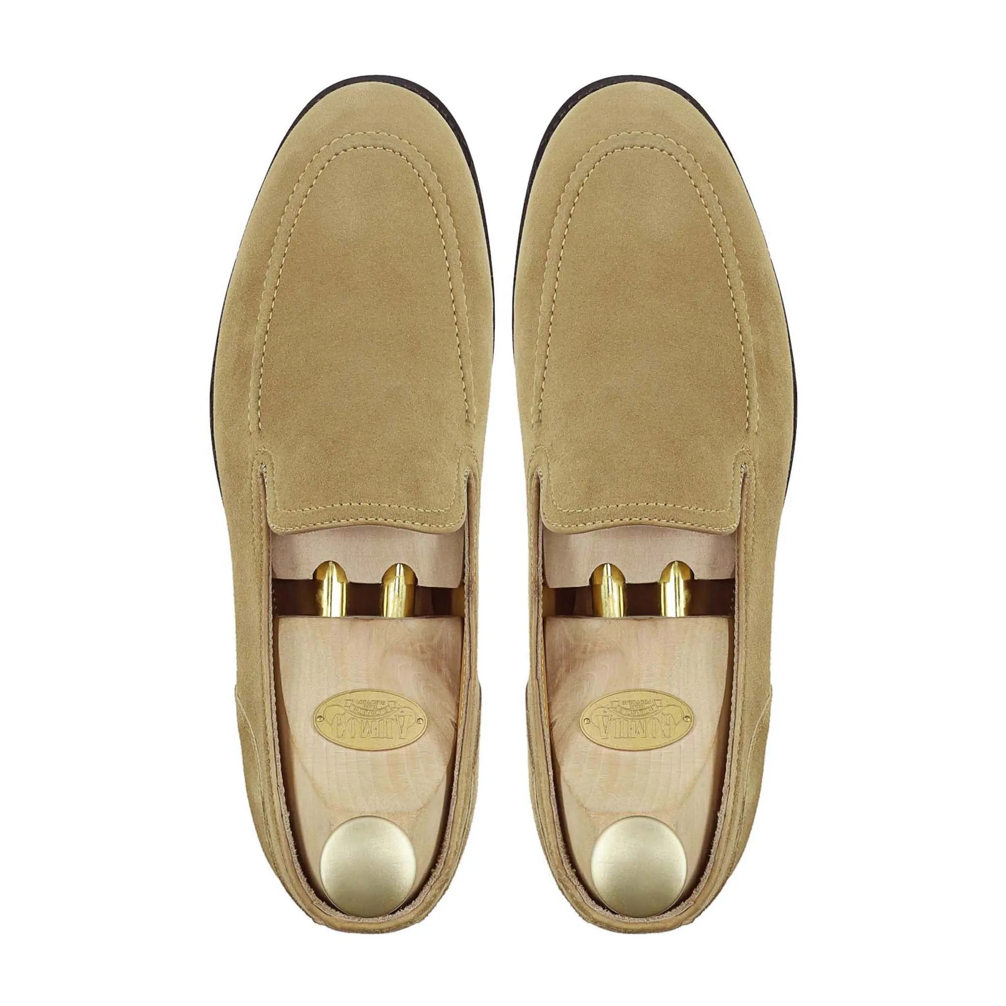 Monaka - Men's Tan Kid Suede Loafer