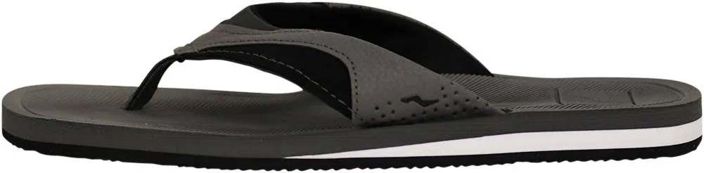 Norty Mens Arch Support Sandal Grey Black   11179