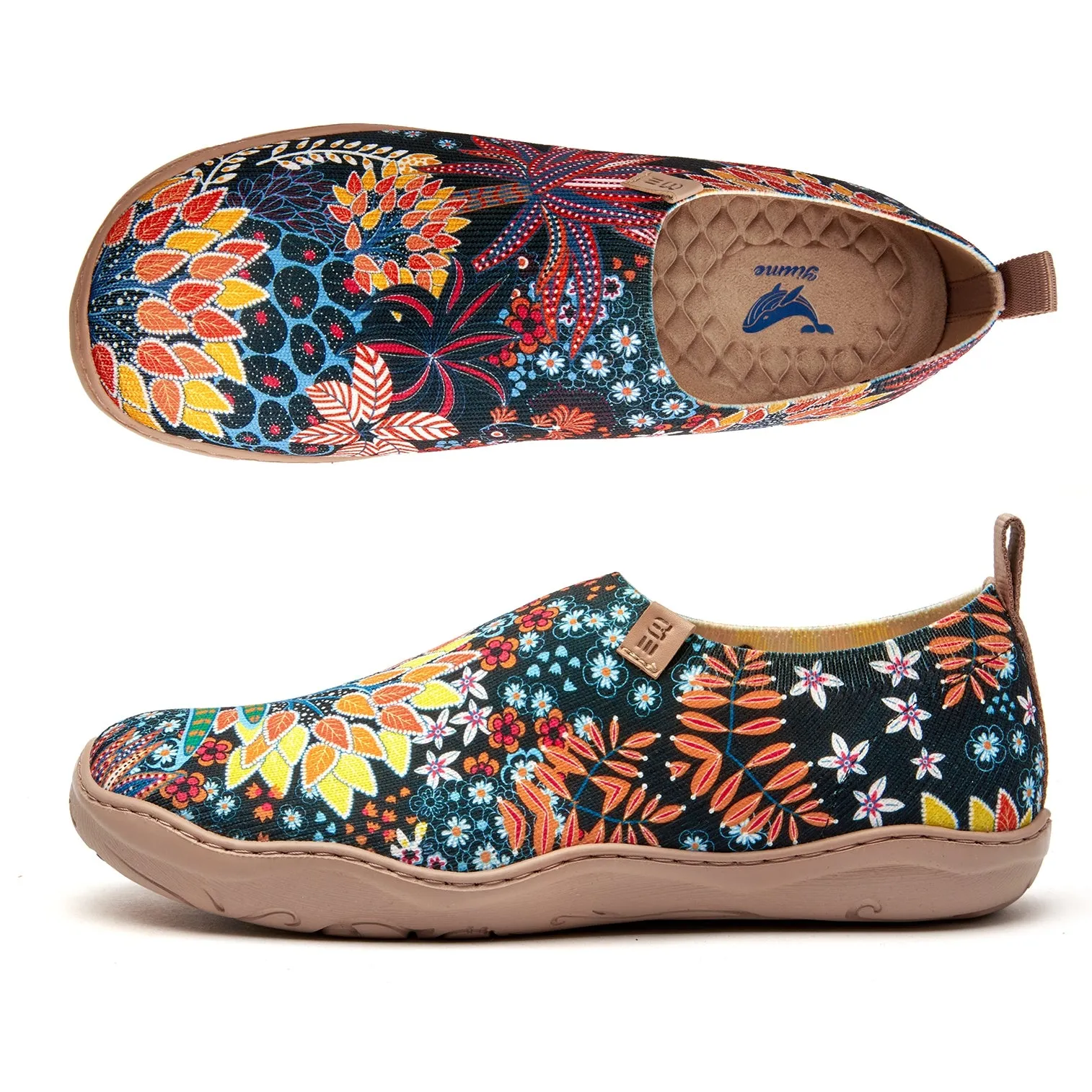 Quirky Plants Women's Slip-On Shoes Painted Canvas Sneakers
