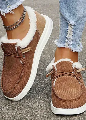 Round Head Flat Cotton Shoes