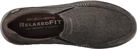 SKECHERS MEN RELAXED FIT: EXPECTED - AVILLO-64109 Dark Brown